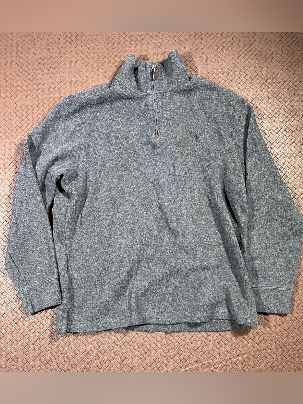 Polo Ralph Lauren Quarter Zip Sweater 1/4 Pullover Size Large Vtg